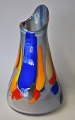 Vase des 
dänischen 
Glaskünstlers 
des 20. 
Jahrhunderts. 
Polychrom 
dekoriert. 
Signiert: 
Merete 07. ...