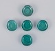 Wilhelm Kåge 
for 
Gustavsberg, a 
set of five 
small "Argenta" 
ceramic bowls. 
Green glaze 
with ...