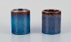 Carl Harry 
Stålhane for 
Rörstrand, a 
pair of ceramic 
vases with blue 
glaze.
Mid-20th ...