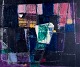 Scandinavian 
artist. Oil on 
board, abstract 
composition.