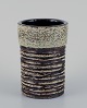 Britt-Louise 
Sundell 
(1928-2011) for 
Gustavsberg 
Studiohand, 
Sweden, ceramic 
vase in dark 
brown ...