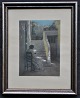 Ilsted, Peter 
(1861 - 1933) 
Dänemark: 
Nähendes 
Mädchen im 
Schatten einer 
italienischen 
Villa. ...