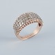 A diamond ring 
in 14 karat 
white gold with 
numerous ...