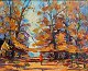 Eisner, Ib 
(1925 - 2003) 
Dänemark: Ein 
Spaziergänger 
in einem Park - 
Herbst. Öl auf 
Leinwand. ...