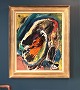 Asger Jorn, 1914-73, olie på lærred. Öl auf Leinen. "Dompteur de Dames". 
Signiert Jorn. Datiert 1961.
Lichtmasse: 91x73cm