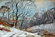 Milton Jensen, 
Carl (1855 - 
1928) Dänemark: 
Schneelandschaft.
 Öl auf 
Leinwand. 
Signiert 1917. 
31 ...