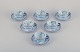 Rörstrand, 
Sweden. A set 
of six 
"Ostindia" 
coffee cups and 
saucers in 
faience. ...