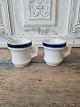 Pair of French 
café brûlot 
cups in strong 
iron porcelain 
decorated with 
blue stripes 
Height ...