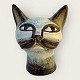 Bornholmer Keramik, Søholm, Büste einer Katze, 12 cm hoch, 10 cm breit Nr. 198, Design Joseph ...