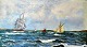 Dänischer 
Künstler (19. 
Jahrhundert): 
Marine. Öl auf 
Leinwand/Leinwand.
 Ohne Signatur. 
21 x 35 ...