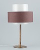 Luxus, Sweden. 
Large table 
lamp in brass 
with a shade in 
...