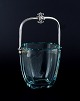 E. Dragsted, 
Danish 
silversmith.
Danish design. 
Modernist ice 
bucket in art 
glass with a 
...