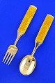 Anton Michelsen 
Weihnachtsbesteck, 
vergoldtem 
Sterling-Silber 
mit einem 
Emailmotiv. Der 
...
