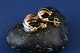 Earrings in 14 
carat white 
gold / red 
gold,
stamped 585.