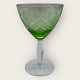 Lyngby-Glas, Wiener Antik, Weißweingläser, grüne Kelche, 12 cm hoch, 7,5 cm Durchmesser ...