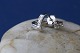 14k White gold 
earrings with 
diamonds, 
stamped 585.