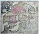 Homann, Johann 
Baptist (1663 - 
1724) 
Deutschland: 
Karte von 
Skandinavien. 
Handkolorierter 
...