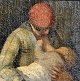 Helme, Helge 
(1894 - 1987) 
Dänemark: 
Mutter mit 
Kind. 
Unterzeichnet. 
Öl auf 
Leinwand. 42 x 
49 ...