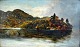 Englischer 
Künstler (19. 
Jahrhundert): 
Ellens Isle, 
Loch Katrine. 
Öl auf 
Leinwand. 
Signiert ...
