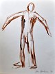 Gislason, Jon 
(1955 - ) 
Dänemark: Ein 
nackter Mann. 
Tushr auf 
Papier. 
Signiert 1997. 
32 x 24 ...
