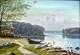 Dänischer 
Künstler (19. 
Jahrhundert): 
Ein Fjord. Öl 
auf Leinwand. 
Unterzeichnet: 
R. Rasmussen. 
...