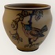 Bornholmer Keramik, Hjorth, Vase, Nr. 166, 9 cm Durchmesser, 8,5 cm hoch *Guter Zustand*