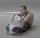 Royal 
Copenhagen  
1036 RC Faun 
with cat Knud 
Kyhn 1909 13 x 
17 cm In mint 
and nice 
condition