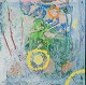 Lotte Kjøller 
(b. 1966), 
Danish artist. 
Mixed media on 
canvas. 
Abstract 
composition.
Title: ...
