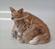Royal Copenhagen figurine 1788 Vixen with cubs Fox