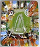 Aarre, Mette 
(1943 -) 
Dänemark / 
Schweden: 
Schneckenhof. 
Emaille. 
Polychrome 
Dekorationen. 
24,5 ...