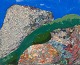 Ingvar Dahl, 
Swedish artist. 
Oil on panel. 
Abstract ...