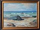 Nielsen, Lars 
(1893 - 1965) 
Dänemark: Die 
Küste bei 
Hirtshals. Öl 
auf Leinwand. 
Signiert 1940. 
...