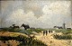 Herschend, 
Oscar (1853 - 
1891) Dänemark: 
Menschen auf 
einer Straße in 
den Dünen. Ohne 
...