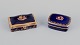 Limoges, 
France. Two 
porcelain 
covered boxes 
decorated with 
22-karat gold 
leaf and 
beautiful ...