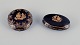 Limoges, 
France. Two 
covered jars in 
porcelain, one 
oval, decorated 
with 22-karat 
gold leaf and 
...