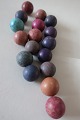 Antique ballsThese antikke balls are made of clay and painted with coloured glazeIn the old ...
