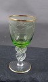 Mövegläser mit Goldrand aus Dänemark. Weisswein 
Gläser, grüne 12.5cm