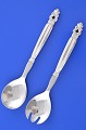 Georg Jensen silver cutlery Acorn Salad serving set