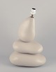 François 
Chatain, French 
ceramicist. 
Large organic, 
three-shaped 
"Karek" table 
lamp in unique 
...