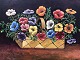 K. Dirach, 
Blumengemälde, 
Ölgemälde auf 
Holz, Maße mit 
Rahmen: 52x41 
cm