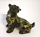 Royal Copenhagen. Stoneware figure. Dog. Knud Kyhn. Model 20129. Length 16 cm. 
(2 quality). See photo.