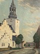Einar Gross 
(1895-1960), 
Budolfi-Kirche 
in Aalborg, 
Maße mit Rahmen 
50x42 cm