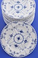 Royal Copenhagen Blue fluted full lace  Twelve plates 1084