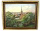 Viggo Langer ( 
1860 - 1942), 
Ansicht einer 
grösseren, 
dänischen 
Stadt, Vejle, 
Öl auf 
Leinwand, ...