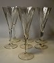 Sammlung 
deutscher 
Champagnergl&auml;ser 
aus Kristall 
mit Schliff, 
ca. Um 1900. 
6-eckiger Stil. 
...
