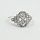 Art deco 
diamond ring in 
18k white gold