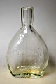 Holmegård 
Flaschmann, 
Klarglas, 
Jubiläumsflasche 
1967. Dänemark. 
Mit dem Text: 
1842 - 1967. 
...