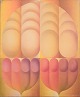 R. Wagner, 
European 
artist. Oil on 
board. 
Geometric ...