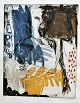 Ulrich, Kjeld 
(1942 -) 
Dänemark: 
Komposition. 
Farbige 
Radierung. 
Signiert Nr. 
40/50. 64 x 50 
...