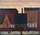 Peder Brøndum 
Sørensen 
(1931-2003), 
dansk maler, 
olie på ...